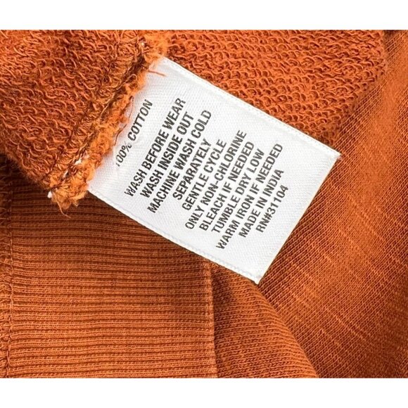 Wonderly Women's Medium Rust Long Sleeve Pullover Puff Shoulder Sweatshirt - Picture 5 of 5